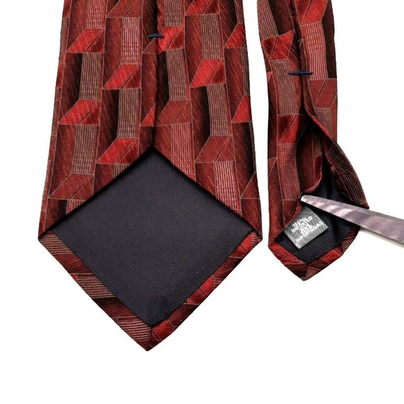 Milano Uomo Mens Dress Tie 100% Imported Silk Made in USA Business Accessory - Picture 4 of 5